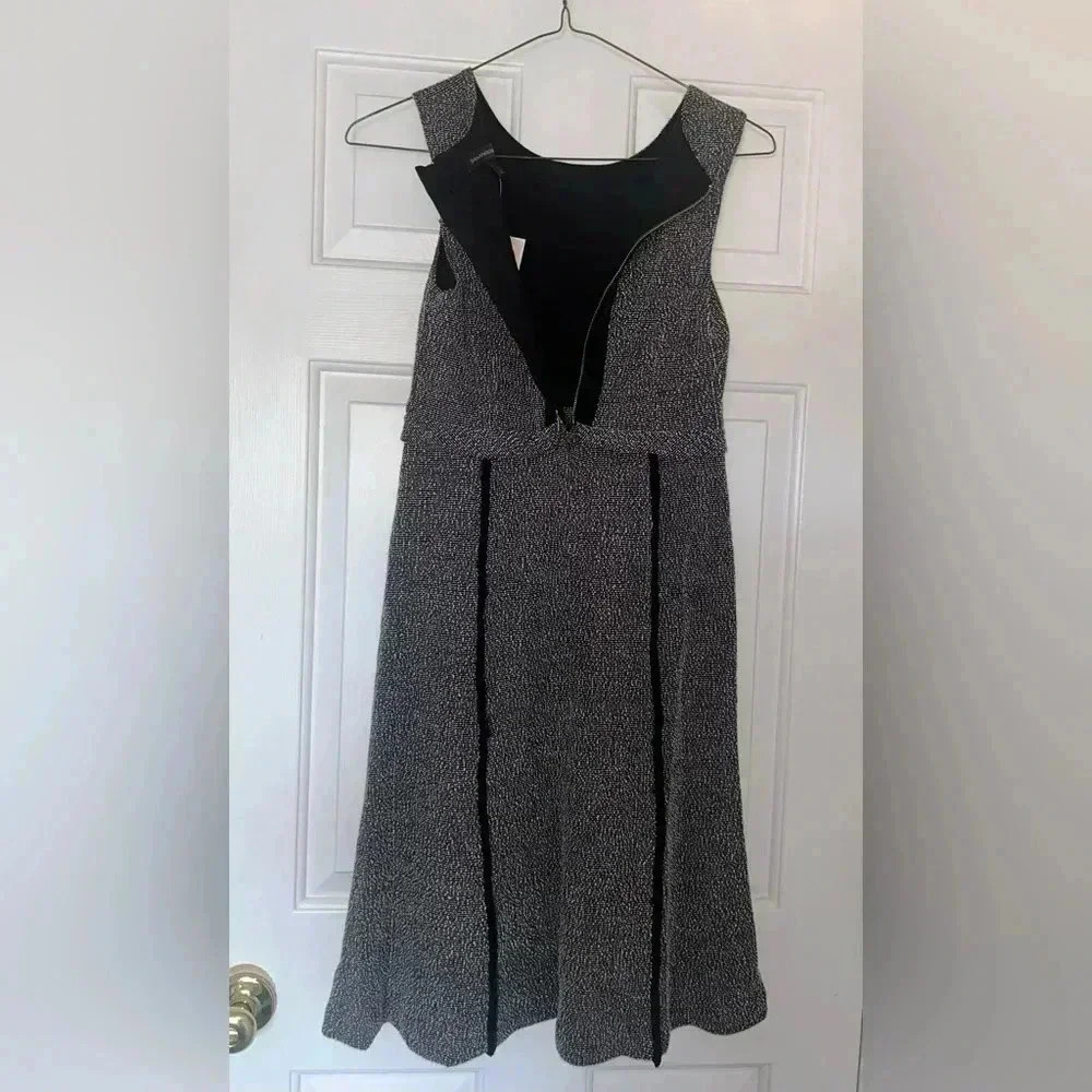 NWT Banana Republic Gray & Black Convertible Jacquard Dress Size 2P - Picture 8 of 16